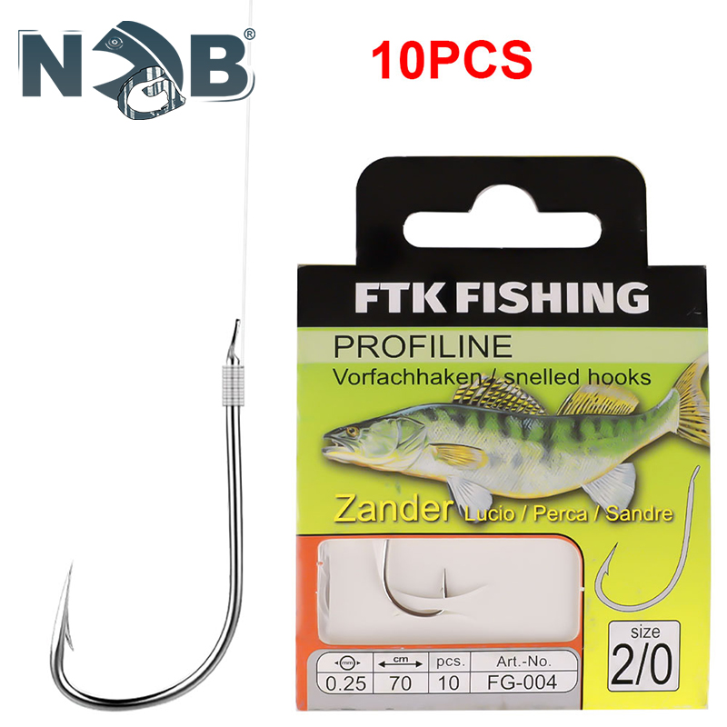 Snell Fishing Rig - FTK 10 Pezzi/Confezione Ami da Pesca