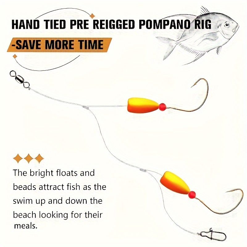 3 pezzi Pompano Rigs Impianti  - Snell Fishing Rig recensione e prezzo